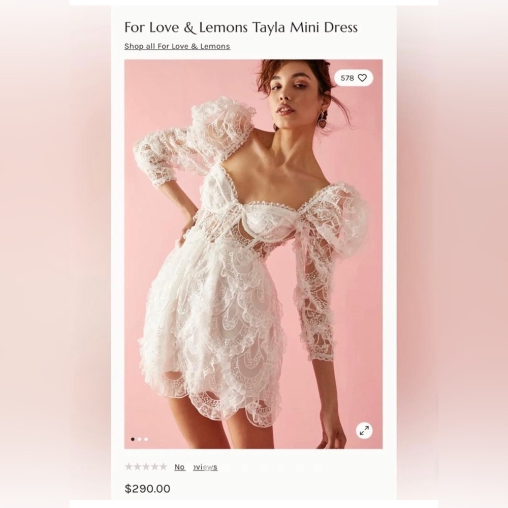 For Love and Lemons Tayla mini dress